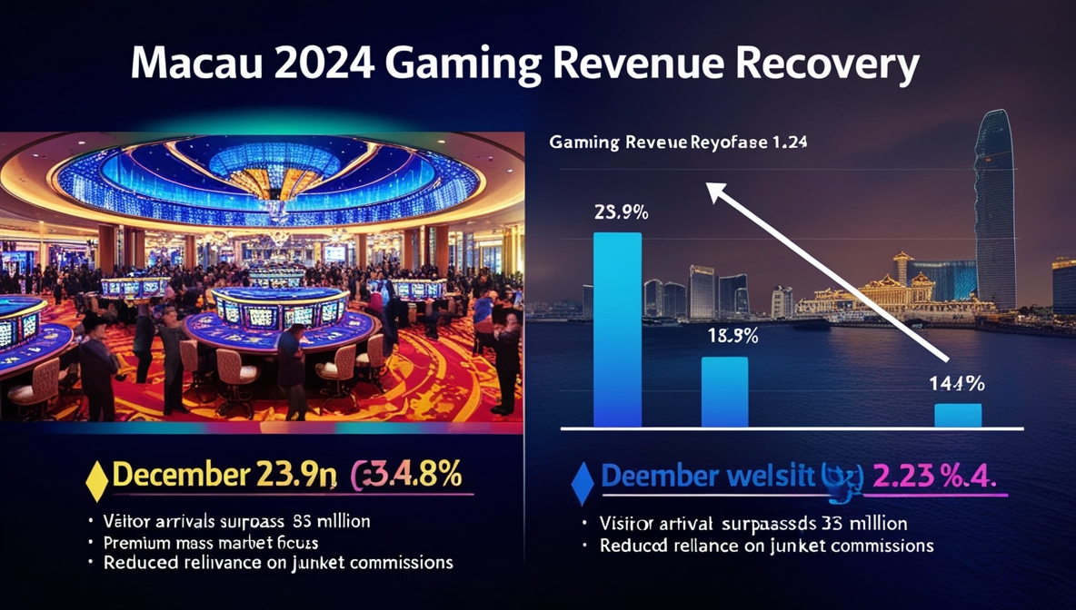 마카오, 2024년 카지노 매출 반등… 정부 예상치 초과 달성